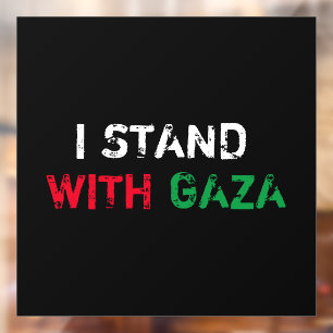 I stand with Gaza distressed grunge typography