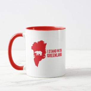 I Stand With Greenland - Polar Bear Support Design Mug