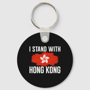 I Stand With Hong Kong Freedom Fighter Support Res Key Ring
