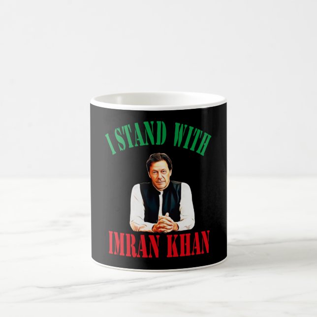 I Stand With Imran Khan Pakistan PTI Party Coffee Mug (Center)