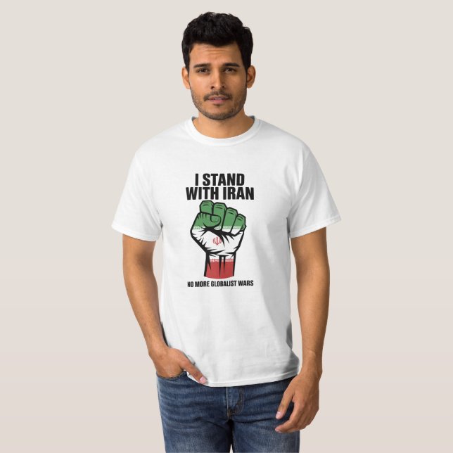 I Stand With Iran Anti War Tee (Front Full)