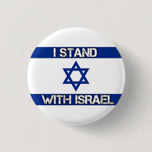 I Stand With Israel 3 Cm Round Badge