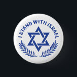 I Stand With Israel 3 Cm Round Badge<br><div class="desc">I Stand With Israel for Your family who originaly from Turkey It can be also given for your Israeli friend.</div>