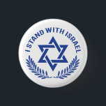 I Stand With Israel 3 Cm Round Badge<br><div class="desc">I Stand With Israel for Your family who originaly from Turkey It can be also given for your Israeli friend.</div>