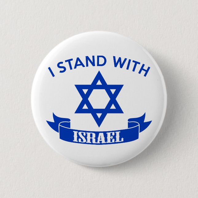 I Stand with Israel 6 Cm Round Badge (Front)