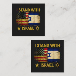  I Stand with Israel America Flag Enclosure Card