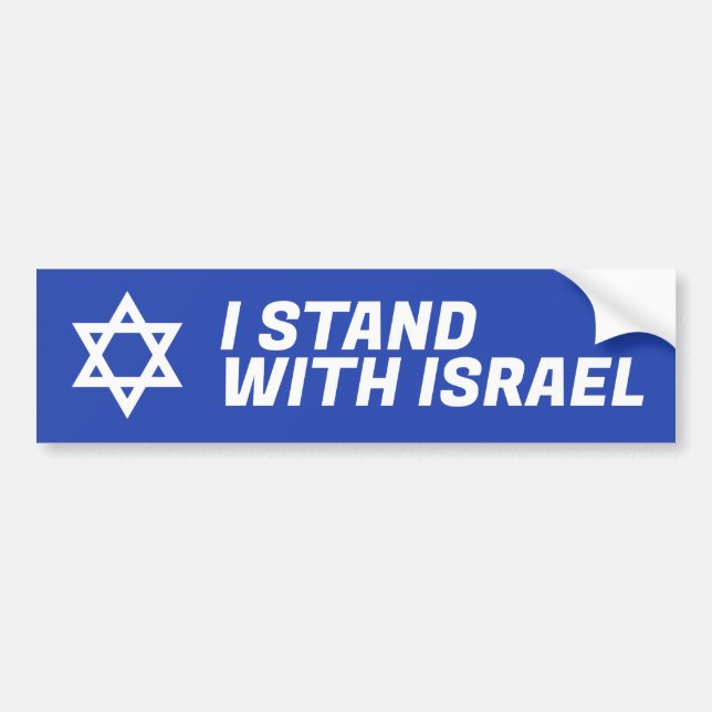 I Stand With Israel Bumper Sticker (Front)