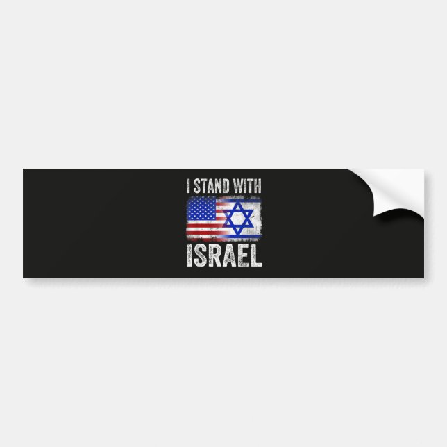 I Stand with Israel Bumper Sticker (Front)