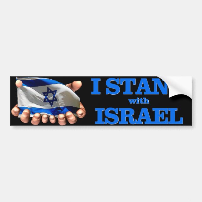 I Stand with Israel Bumper Sticker (Front)
