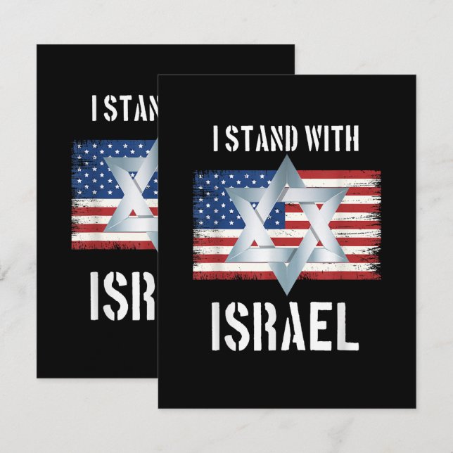 i stand with israel card (Front/Back)