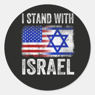 I Stand with Israel Classic Round Sticker
