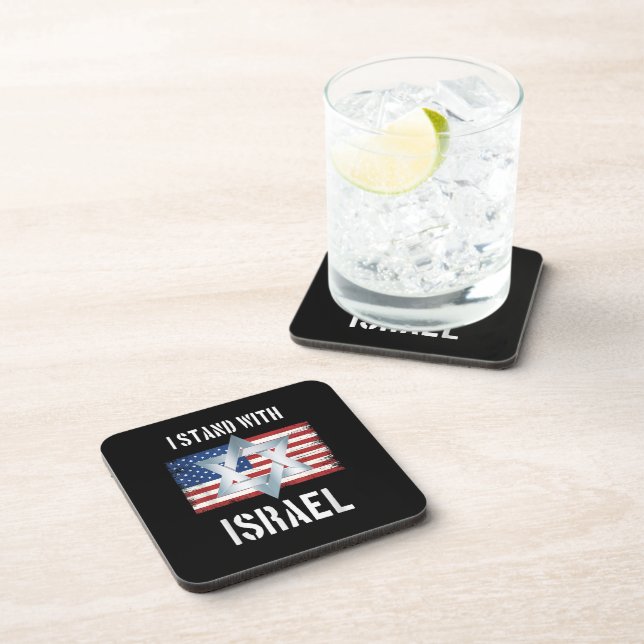 i stand with israel  coaster (Right Side)