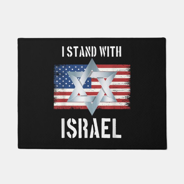i stand with israel  doormat (Front)