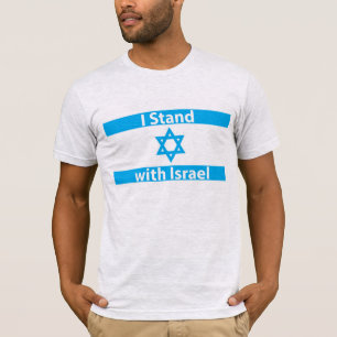 I Stand with Israel Flag - Jewish Judaica T-Shirt