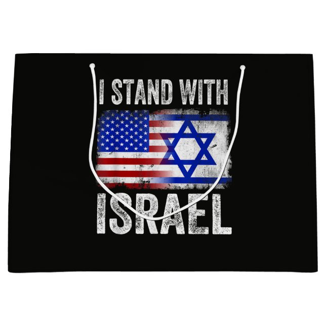 I Stand with Israel Large Gift Bag (Front)