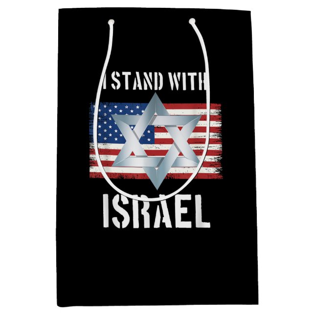 i stand with israel  medium gift bag (Front)