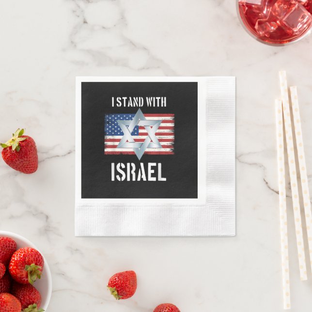 i stand with israel  napkin (Insitu)