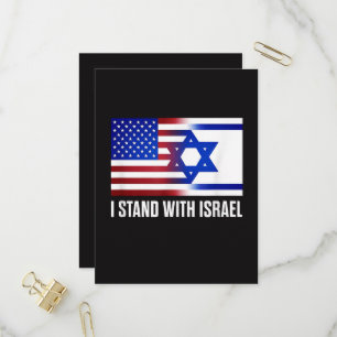 I Stand with Israel Patriotic Invitation Postcard