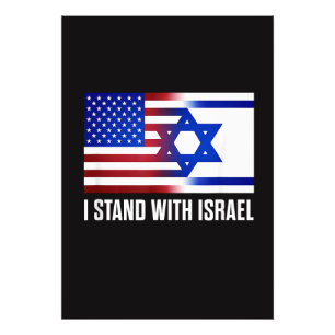 I Stand with Israel Patriotic Photo Print