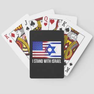 I Stand with Israel Patriotic Playing Cards