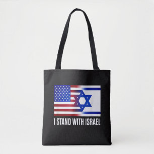 I Stand with Israel Patriotic Tote Bag
