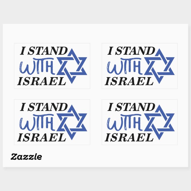 I Stand With Israel | Pride Rectangular Sticker (Sheet)