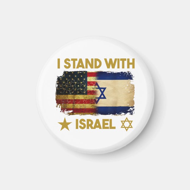 I Stand With Israel Shirt I Stand With Israel Amer Magnet (Front)