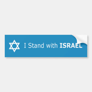 I Stand with ISRAEL star of David Bumper Sticker