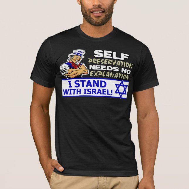 I Stand With Israel! T-Shirt (Front)