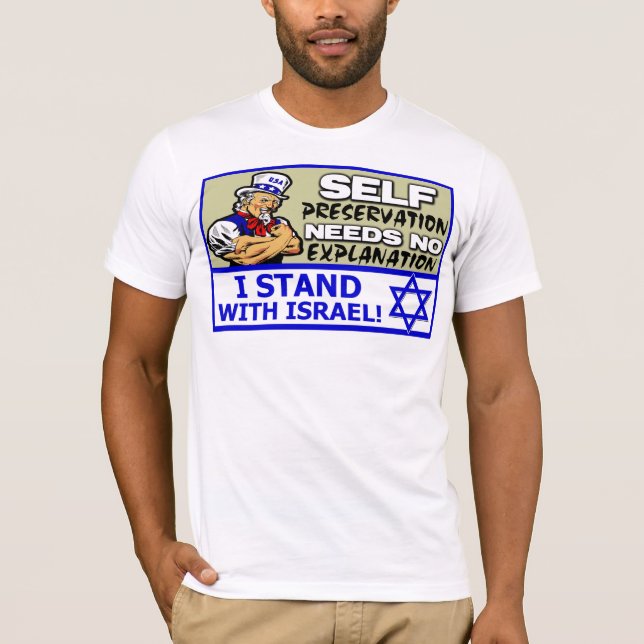 I Stand With Israel! T-Shirt (Front)