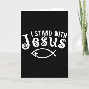 I Stand With Jesus Christian Testimony Faith Fish  Card