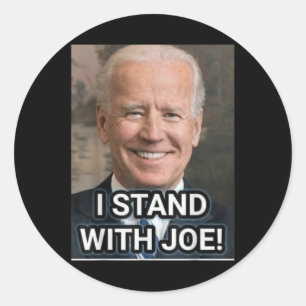 I Stand With Joe Biden, Prostate Cancer Awareness Classic Round Sticker