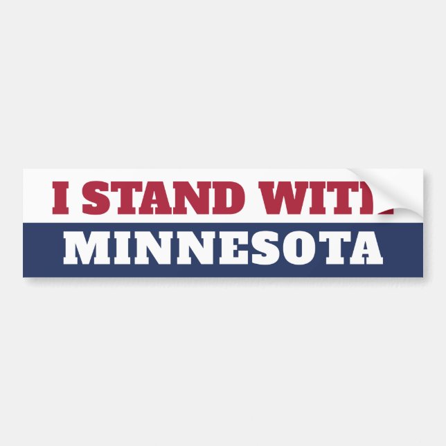 I Stand With Minnesota  Bumper Sticker (Front)