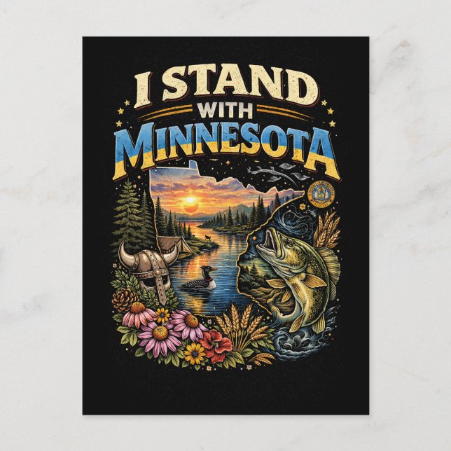 I Stand With Minnesota Postcard (Front)