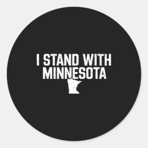 I Stand With Minnesota Vintage Mn State Map Pride Classic Round Sticker