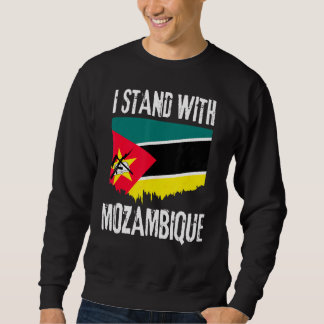 I Stand With Mozambique Flag Mozambican Flag Sweatshirt