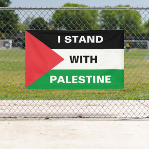 I stand with Palestine custom text Palestine flag Banner
