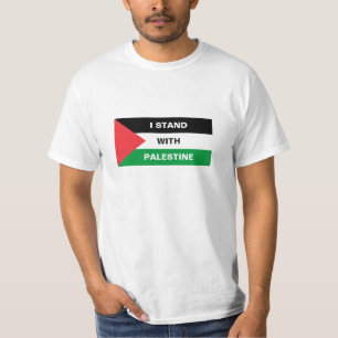 I stand with Palestine custom text Palestine flag T-Shirt