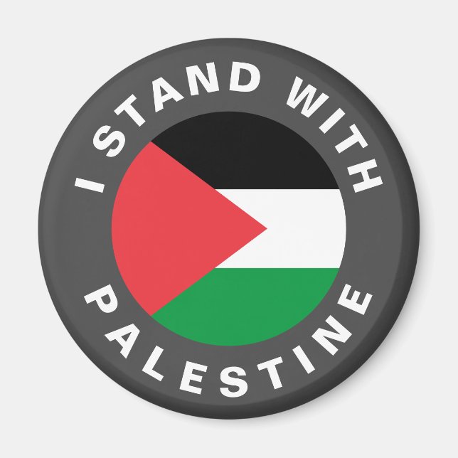 I Stand with Palestine flag personalised Magnet (Front)