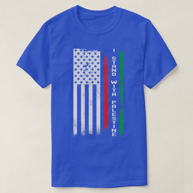 I Stand With Palestine Flag T-Shirt (Design Front)