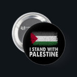 I Stand with Palestine Palestinian Flag 6 Cm Round Badge<br><div class="desc">Introducing our powerful "I Stand with Palestine" button, a tangible symbol of solidarity and support for the Palestinian cause. Crafted with care and conviction, this button serves as a beacon of hope in the face of adversity, amplifying the voices of those who advocate for justice and equality. Emblazoned with the...</div>