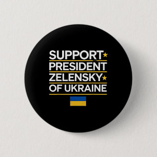 I Stand With President Zelensky - I Stand With Ukr 6 Cm Round Badge
