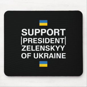 I Stand With President Zelensky - I Stand With Ukr Mouse Pad