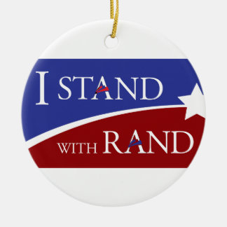 I Stand With Rand Ceramic Tree Decoration
