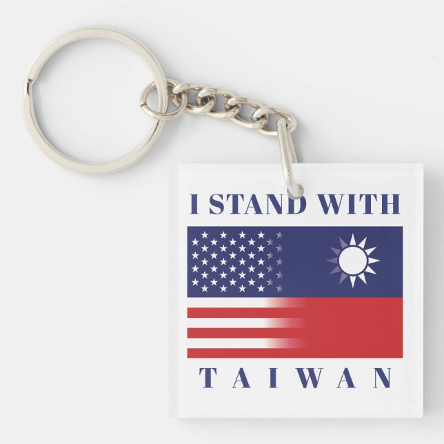 I Stand With Taiwan Key Ring (Front)