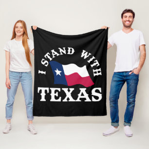I Stand With Texas Fleece Blanket