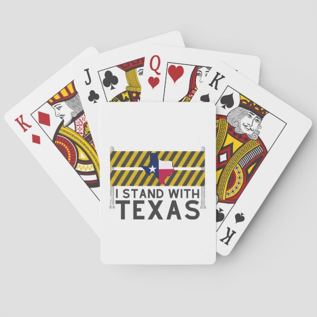 I Stand With Texas  Playing Cards (Back)
