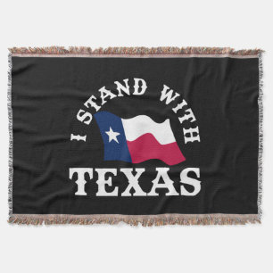 I Stand With Texas Throw Blanket