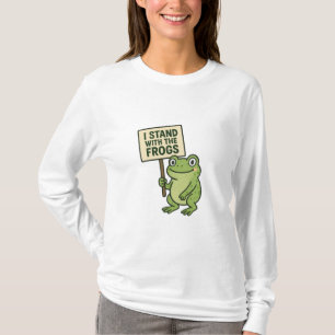 I Stand With The Frogs – Minimalist Typography Tee