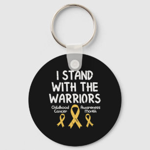 I Stand With The Warriors Childhood Cancer Awarene Key Ring